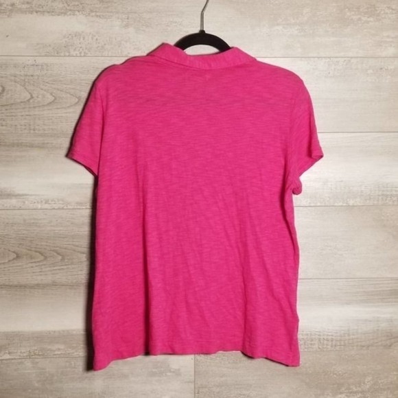 Vineyard Vines Women's Relaxed Every Day Polo T-Shirt Top Pink Size Medium - Picture 2 of 5